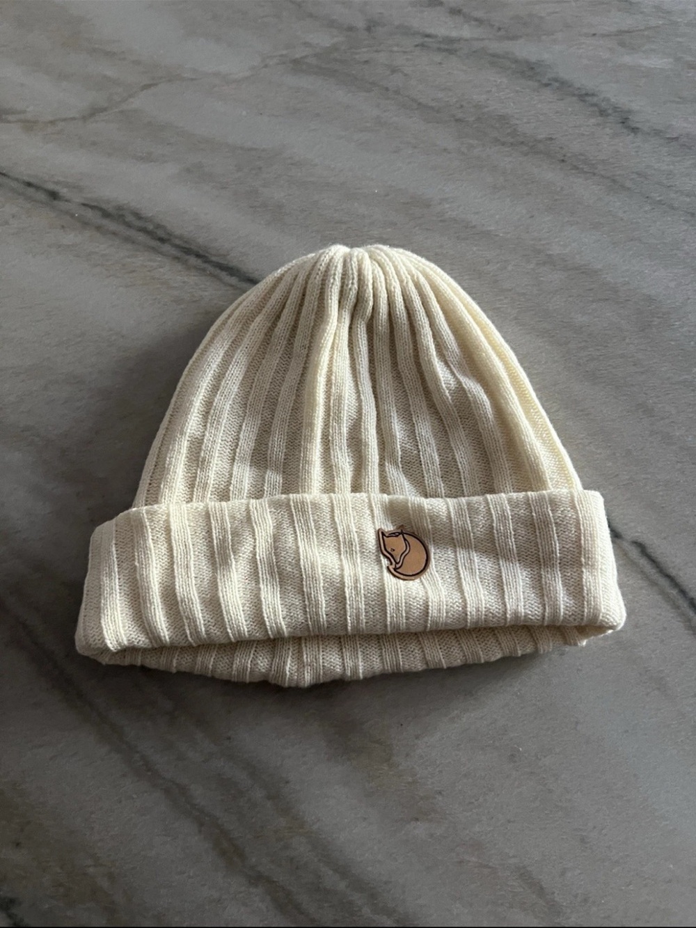 Fjallraven Unisex Cream Wool Byron Hat Beanie OS